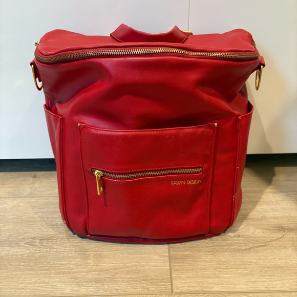 Fawn Design The Original Diaper Bag Limited Edition Poppy Red - Picture 6 of 14